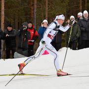 Charlotte Kalla under damernas tio kilometer 1 februari.