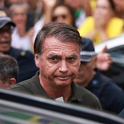 Expresidenten Jair Bolsonaro när han tilläts lämna fängelset för en sjukhusvistelse i september 2025.