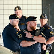 Arkivbild, polisinsats i Farsta i Stockholm. 