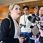 S-gruppledaren Lena Hallengren, arkivbild från maj.