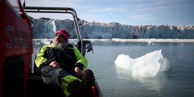 Kim Holmén, internationell direktör för Norska polarinstitutet, vid Svalbard.  Hannah Mckay / REUTERS