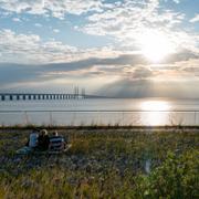 Öresund och Öresundsbron.