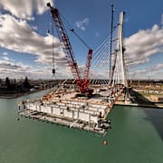 Bild på brobygget från 1 november 2023.