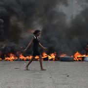 Bild från söndagens protester.