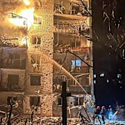 En bild från förra veckan, då Charkiv också utsattes för ryska attacker.