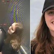 Till vänster, den sista bildsekvensen som visar Grace Millane i livet