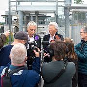 Försvarsadvokaterna Ellen Holager Andenæs och Petar Sekulic.