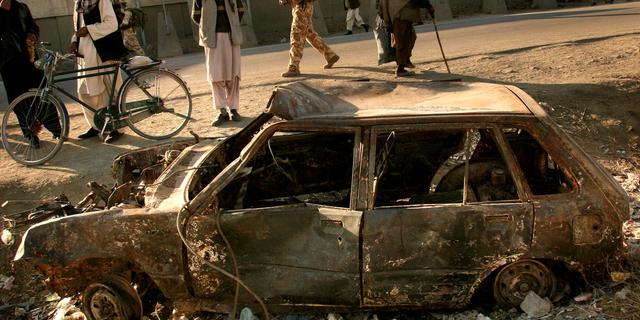 Effekterna av ett al-Qaidadåd i Afghanistan 2005. TOMAS MUNITA / AP