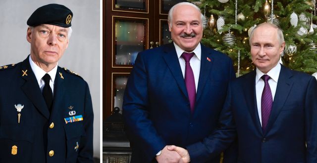 Joakim Paasikivi/Aleksandr Lukasjenko och Vladimir Putin TT/AP