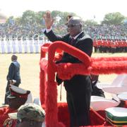 John Magufuli vid en presidentceremoni förra året.