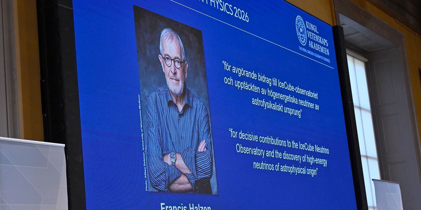 
Francis Halzen tilldelas 2026 års Nobelpris i fysik.
