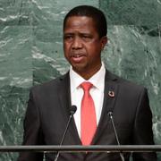 Zambias president Edgar Lungu.