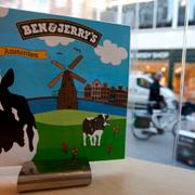 Ben & Jerry-ägaren på plats i Amsterdam. 