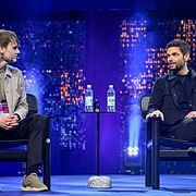 Till vänster, Fabian Hedin, medgrundare av den svenska AI-plattformen Loveable