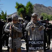 Militärpolis i Carreras i Bolivia på fredagen.