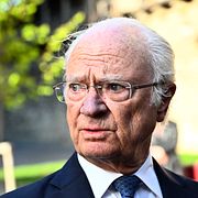 Kung Carl Gustaf i Lviv i Ukraina.