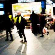 ID-kontroller vid tågstationen på Kastrup flygplats i Köpenhamn.