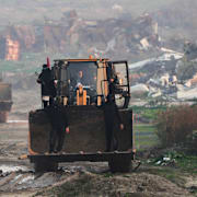 Hamaskrigare i Gaza stad. 