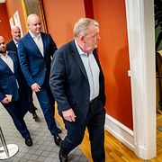 Lars Løkke Rasmussen under fredagens regeringsförhandlingar.