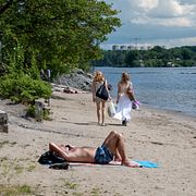 Badare i Stockholm.