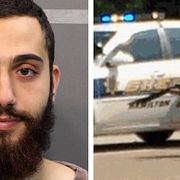 Abdulaziz och poliser under gårdagens insats