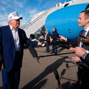 Donald Trump på söndagen. 