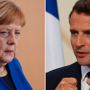 Angela Merkel och Emmanuel Macron.