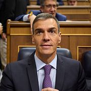 Pedro Sanchez i parlamentet i Madrid den 9 juli 2025.