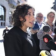 Liberalernas partiledare Simona Mohamsson (L) kommenterar uttalandena om Tidöpartiernas framtida