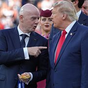 Infantino och Donald Trump under VM-finalen.