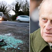 Bilder från olycksplatsen / Prins Philip. 