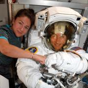 Astronauterna Christina Koch och Jessica Meir.