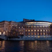 Exteriör Sveriges riksdag.