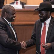 Riek Machar och Salva Kiir.