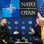 Volodymyr Zelenskyj och Donald Trump under ett Natomöte i Turkiet i början av juli.