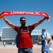 Liverpool-supporter i Kiev inför Champions League-finalen. 