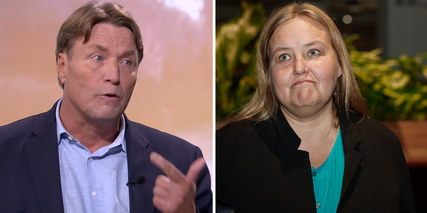 Tidigare justitieministern Thomas Bodström (S) till vänster och Vänsterpartiets vice partiledare Ida Gabrielsson till höger.
