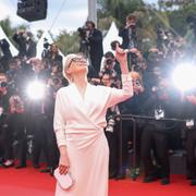 Meryl Streep poses for photographers upon arrival at the awards ceremony and the premiere of the film 'The Second Act' during the 77th international film festival, Cannes, southern France, Tuesday, May 14, 2024. (Photo by Vianney Le Caer/Invision/AP)  ABK273