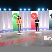 Oppositionspartierna inför en partiledardebatt 2022.