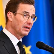 Statsminister Ulf Kristersson, under tisdagens möte i Helsingfors med Natoallierade stats- och regeringschefer i Östersjöområdet.