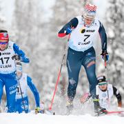 Ida Ingemarsdotter under Sverigepremiären i skidor, kvartsfinal sprint damer