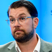 Liberalernas partiledare Johan Pehrson och Sverigedemokraternas partiledare Jimmie Åkesson. 