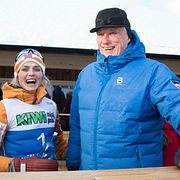 Kung Harald och Therese Johaug, 2019.