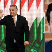 Ungerns premiärminister Viktor Orbán och Muf-ordföranden Benjamin Dousa.