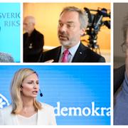 Anna Kindberg Batra (M), Ebba Busch Thor (KD), Jan Björklund (FP) och Expressens K-G Bergström.