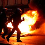 Arkivbild, Gula västarnas protester i Paris.