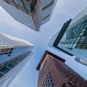 Skyskrapor i Frankfurt. 