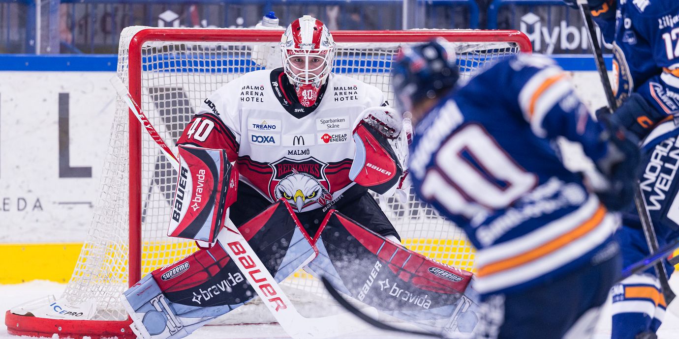 Oskar Blomgren under en match mot Växjö.
