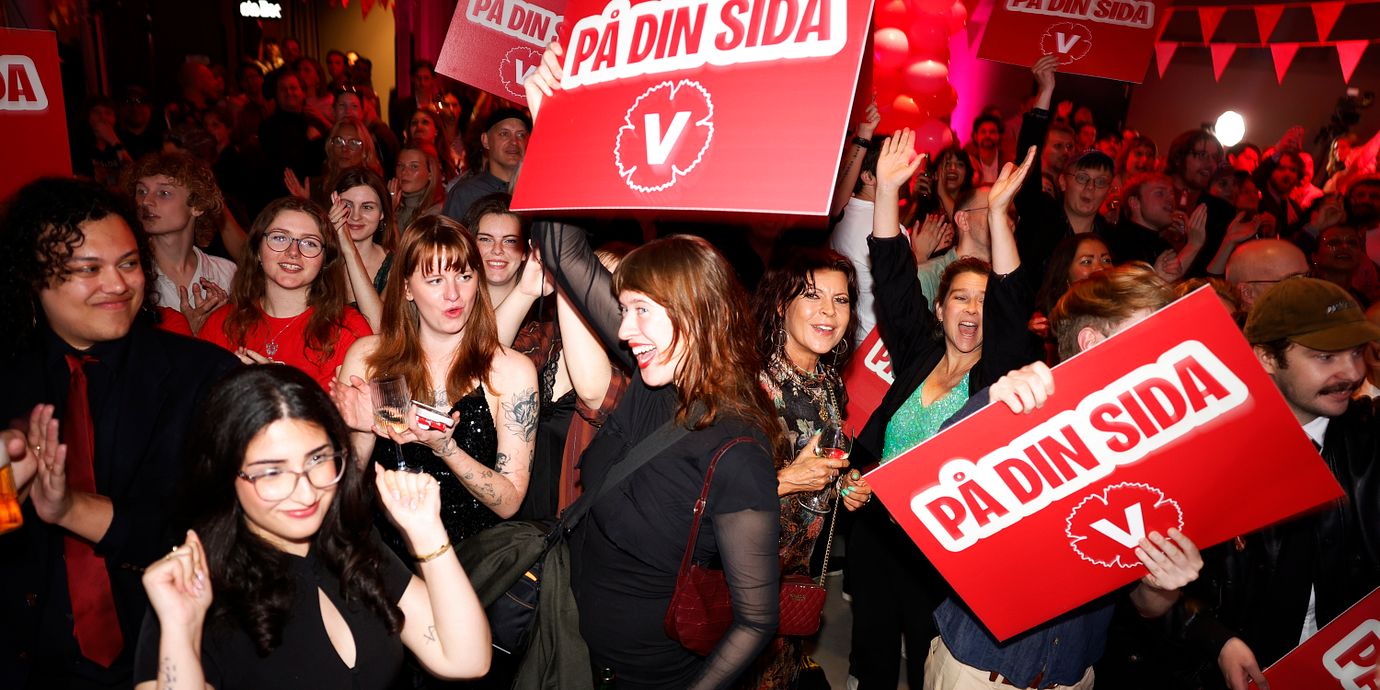 Vänsterpartiets valvaka på på At Six.