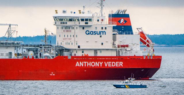 Coral Energy anländer till Nynäshamns hamn. Claudio Bresciani / TT